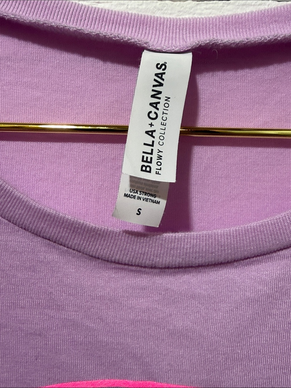 Bella Canvas Lavender Muscle Tank with Hot Pink 'Raise Them Kind' Graphic - Picture 2 of 4